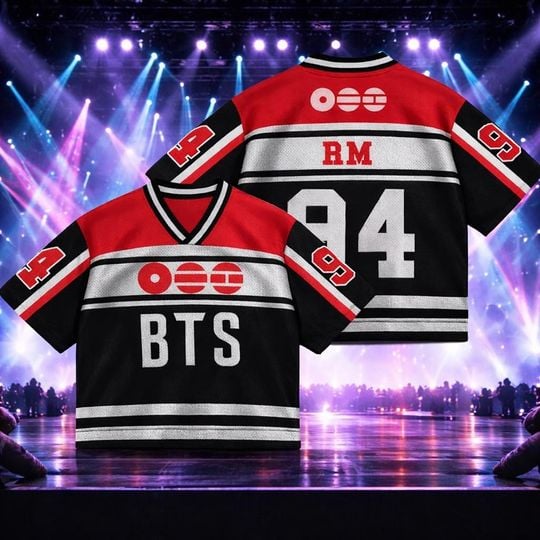 Personalized Kpop Jersey, Custom Kpop Football Jersey, Kpop Merch Gift for Fan football jersey product view 1
