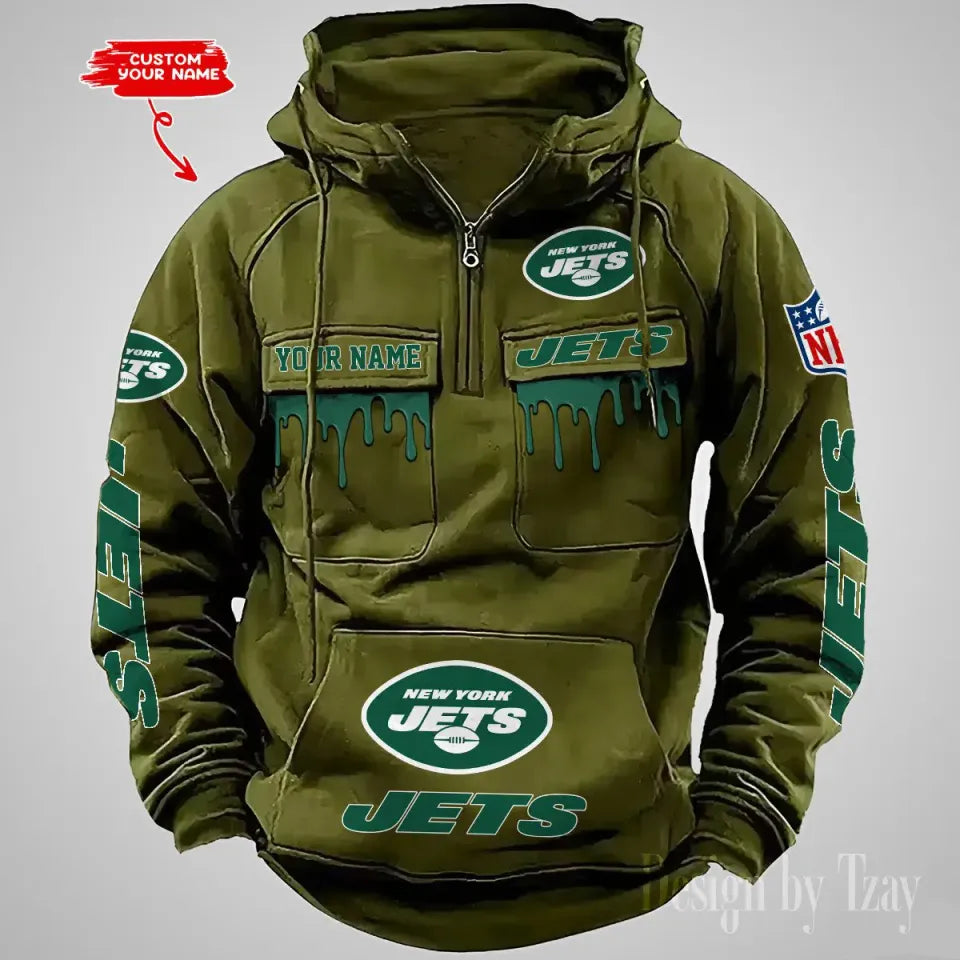 New York Jets Custom Vintage Cargo Hoodie For Men Unisex T-shirt, Sweatshirt, Hoodie, Long Sleeve Tee - T-Shirt, Sweatshirt, Hoodie