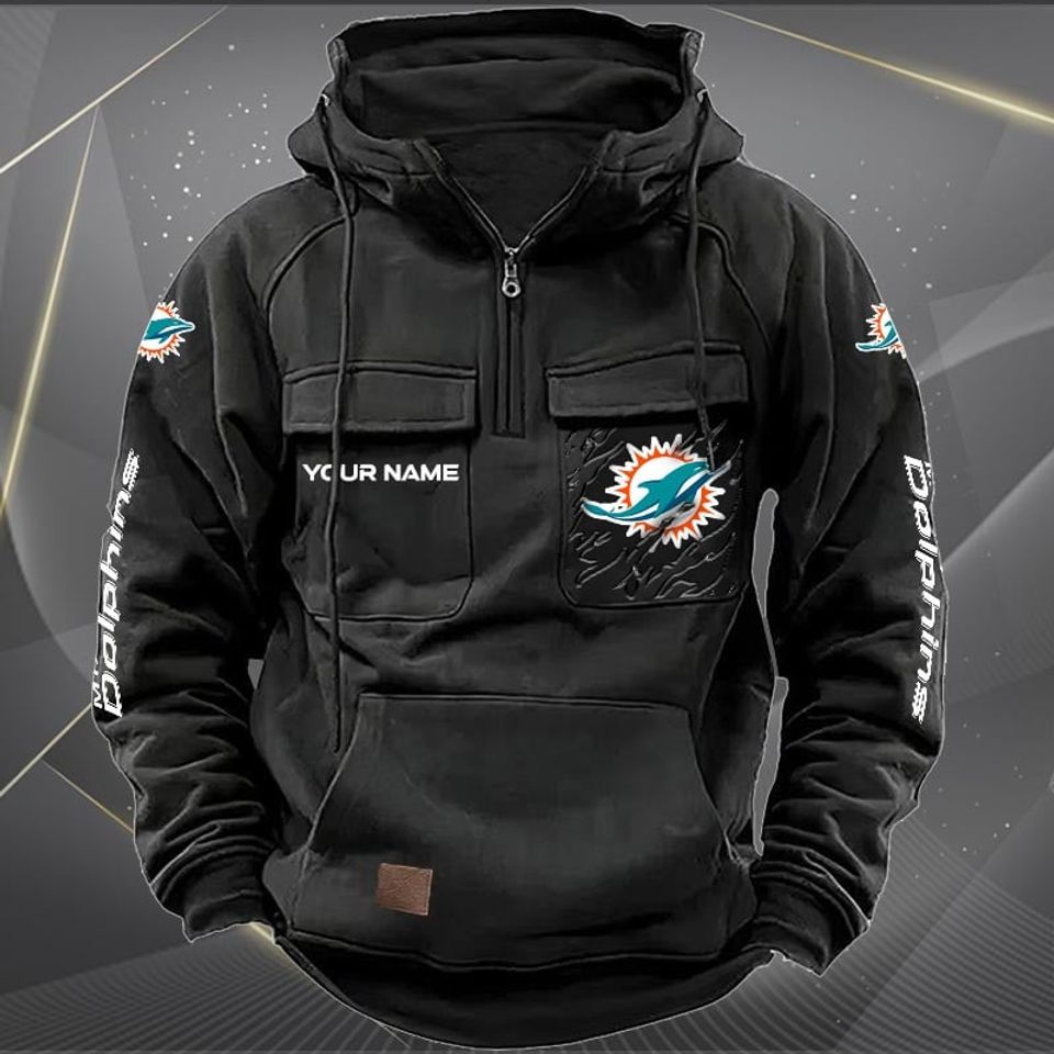 Miami Dolphins Custom Cargo Hoodie For Fan Unisex T-shirt, Sweatshirt, Hoodie, Long Sleeve Tee - T-Shirt, Sweatshirt, Hoodie
