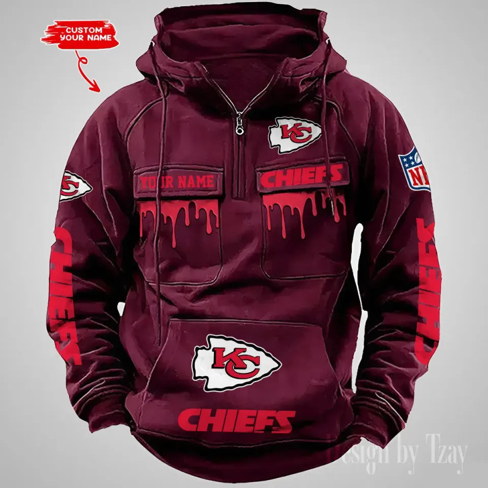 Chiefss KC Custom Vintage Hoodie For Men Unisex T-shirt, Sweatshirt, Hoodie, Long Sleeve Tee - T-Shirt, Sweatshirt, Hoodie