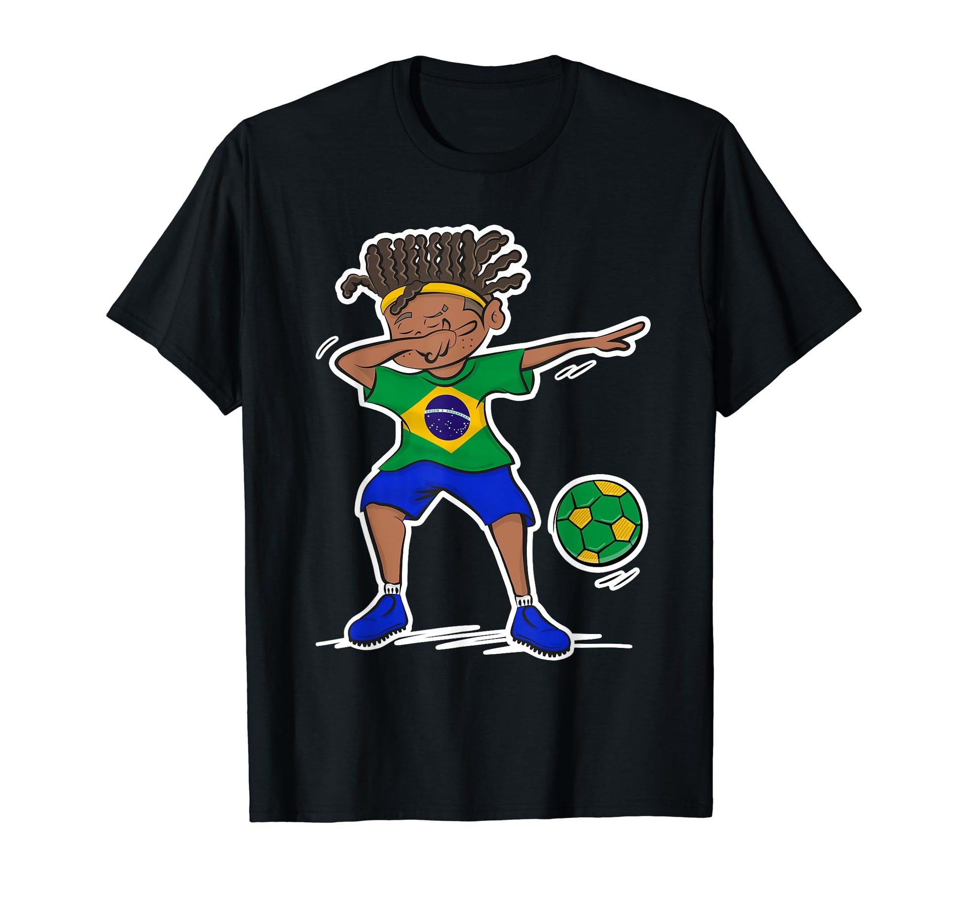 Dabbing Brazil Soccer Jersey Brazilian T-Shirt - Fun Novelty Design Unisex - T-Shirt, Sweatshirt, Hoodie