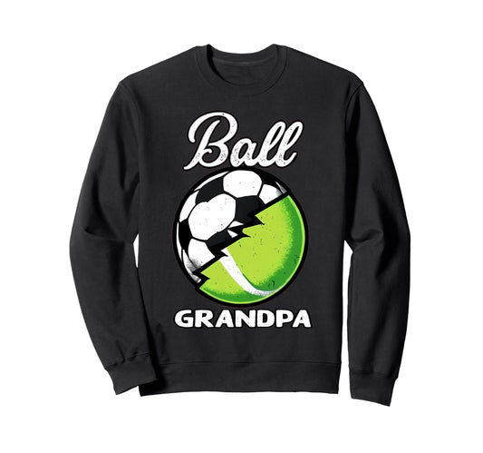 Ball Grandpa Football Soccer Sweatshirt - Minimalist Print for Adults - T-Shirt, Sweatshirt, Hoodie