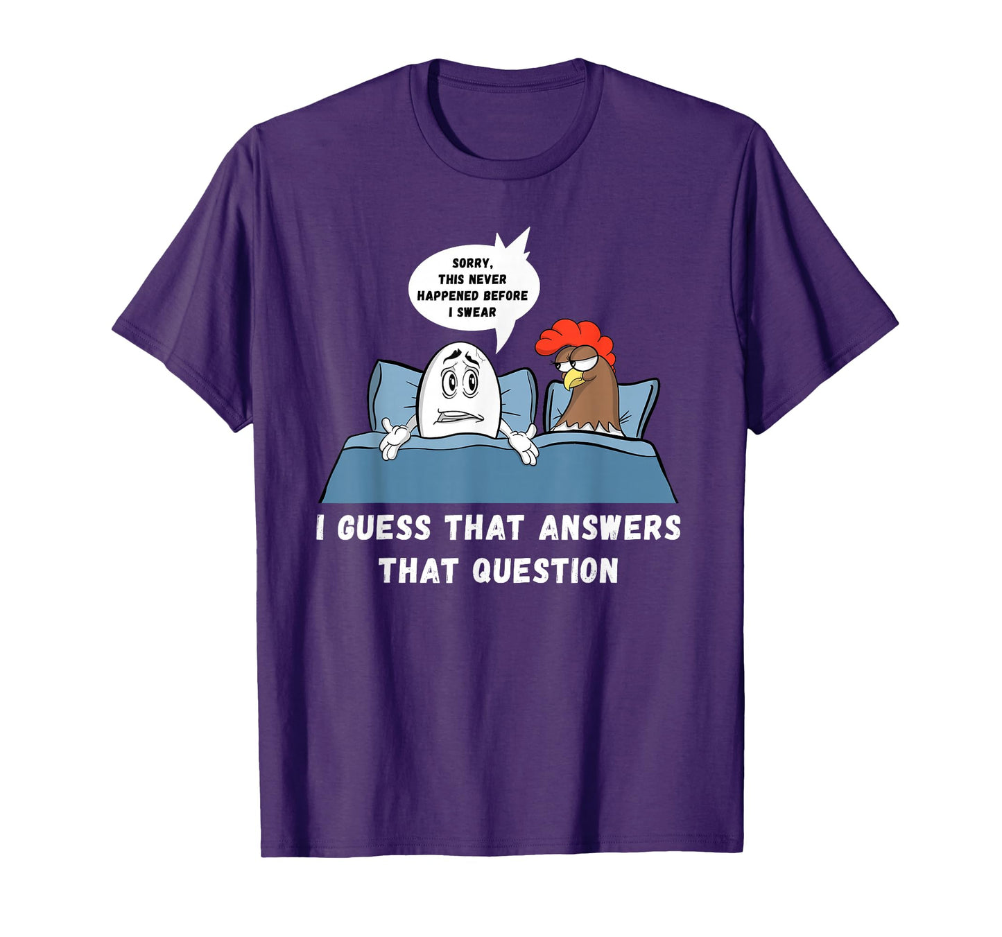 Which Came First Chicken Or Egg Joke T-Shirt - Custom Art Print for Adults - T-Shirt, Sweatshirt, Hoodie