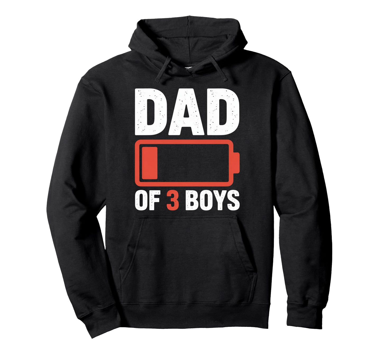 Dad 3 Funny Exhausted Father Hoodie - Graphic Print for Adults - T-Shirt, Sweatshirt, Hoodie