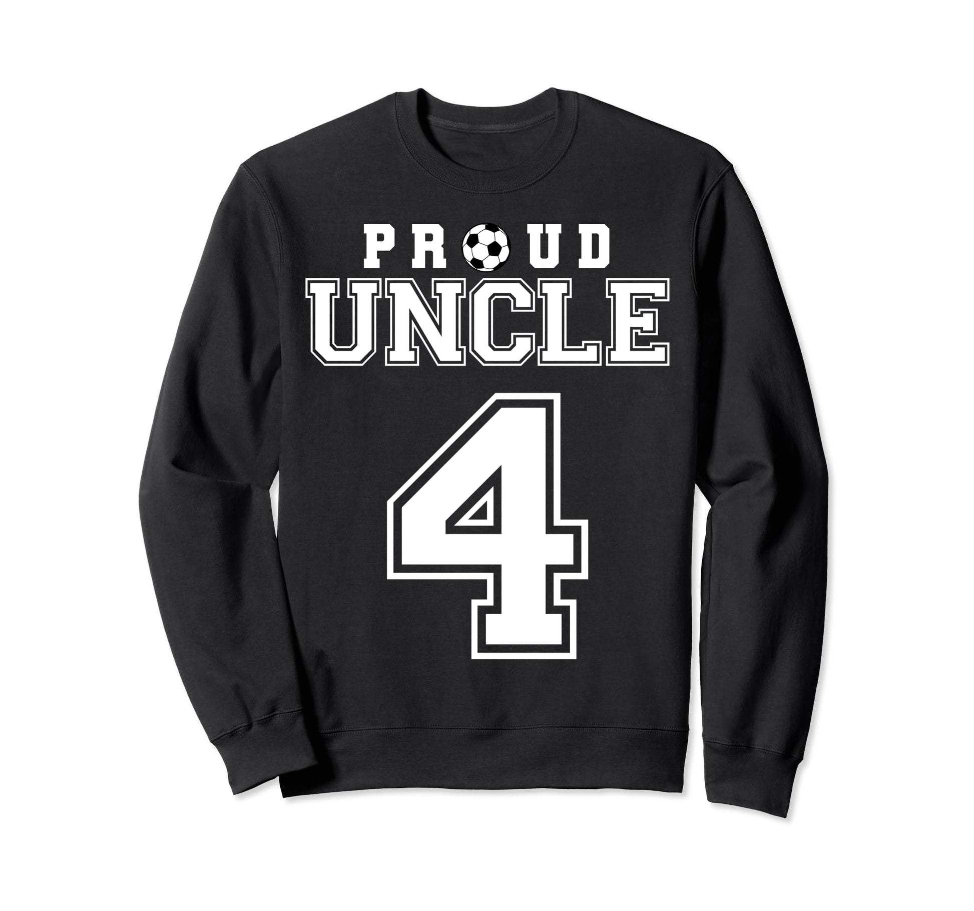 Number 4 Custom Proud Soccer Sweatshirt - Fun Novelty Design for Adults - T-Shirt, Sweatshirt, Hoodie