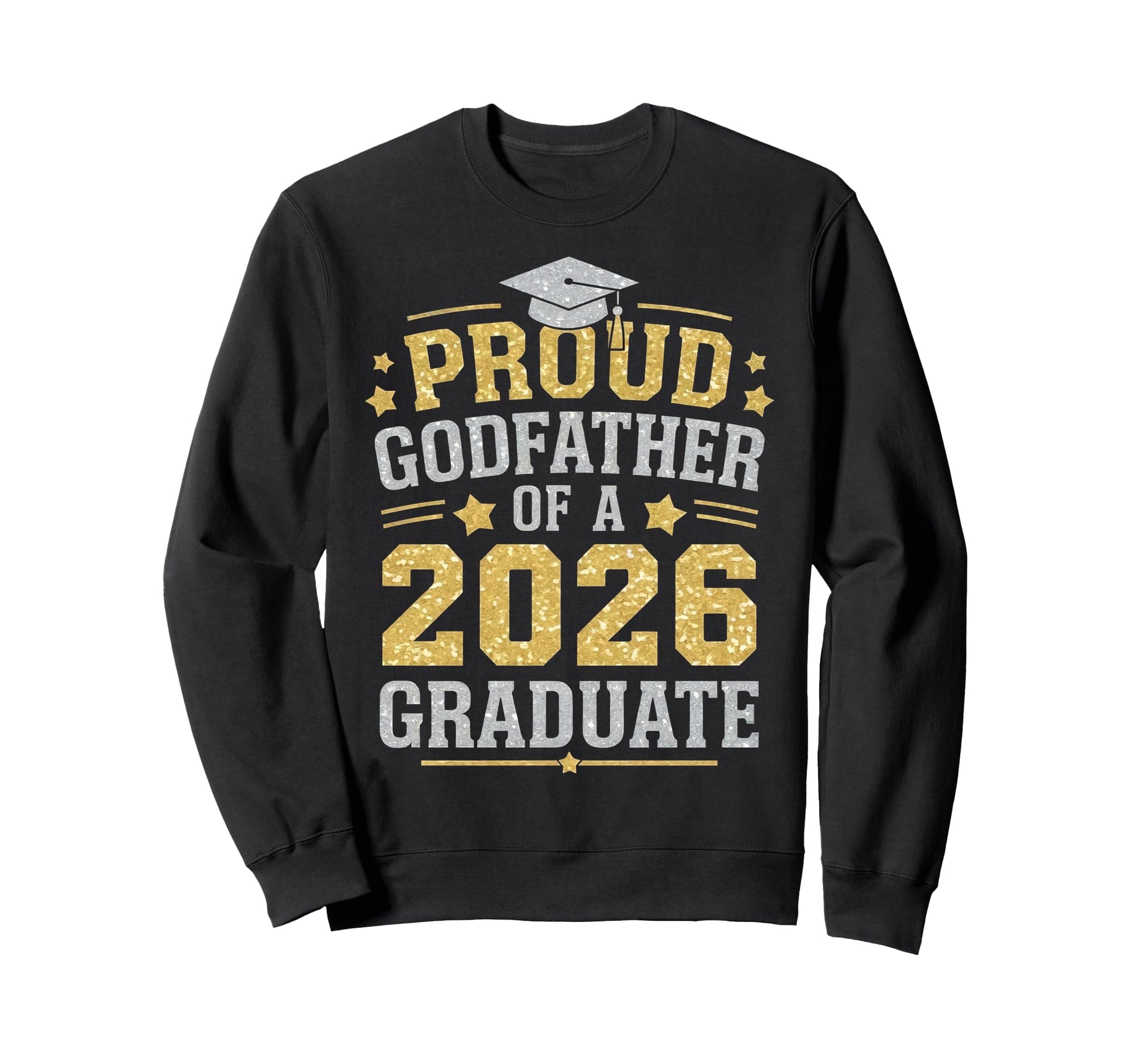 Proud Godfather 2026 Graduate Sweatshirt - Minimalist Print for Adults - T-Shirt, Sweatshirt, Hoodie