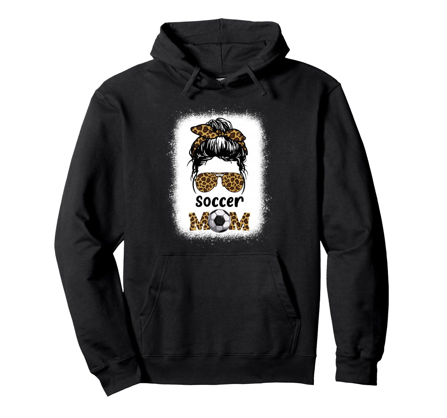 Soccer Mom Bleached Leopard Cheetah Hoodie - Aesthetic Graphic for Adults - T-Shirt, Sweatshirt, Hoodie