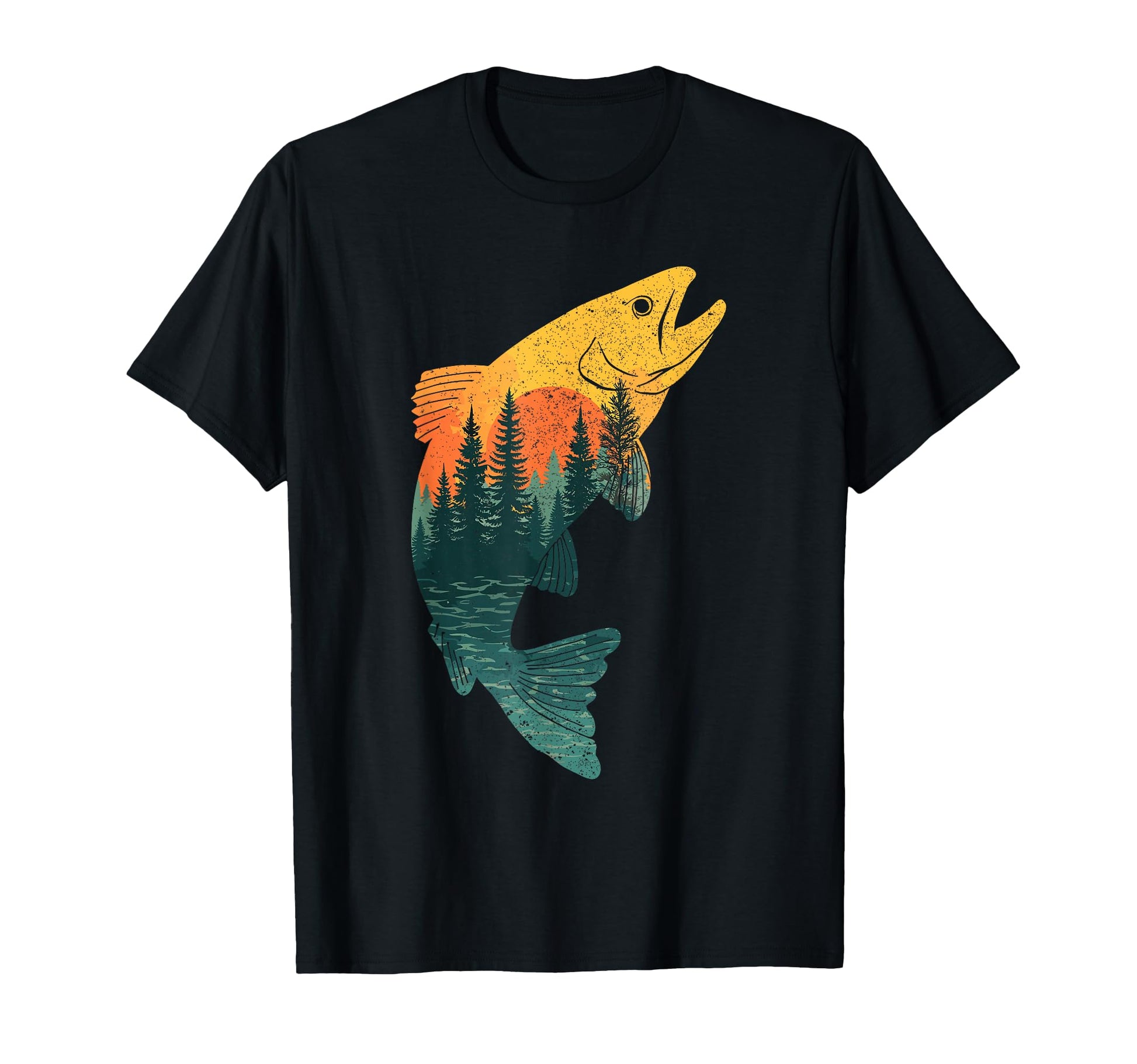 Fly Fishing Trout Fisherman Outdoor T-Shirt - Trendy Graphic for Adults - T-Shirt, Sweatshirt, Hoodie
