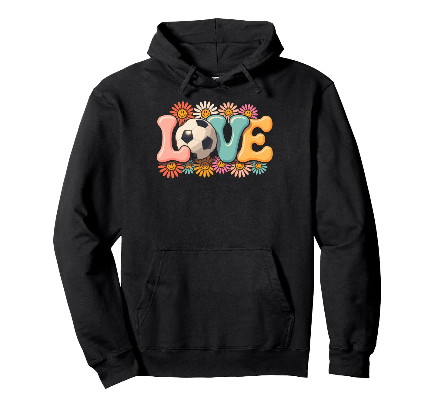 Groovy Love Soccer Goalie Player Fan Hoodie - Aesthetic Graphic Unisex - T-Shirt, Sweatshirt, Hoodie