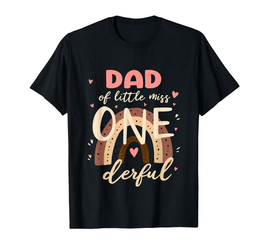 1St Birthday Rainbow Daddy Dad Lil T-Shirt - Custom Art Print Men Women - T-Shirt, Sweatshirt, Hoodie