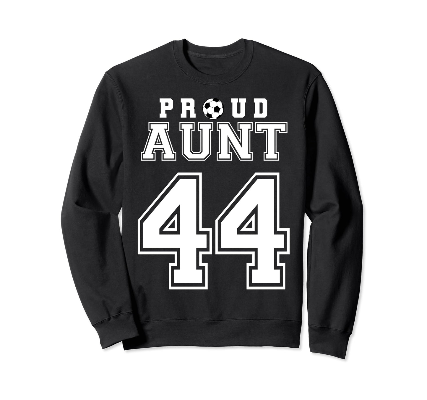 Number 44 Custom Proud Soccer Futbol Sweatshirt - Unique Graphic Unisex - T-Shirt, Sweatshirt, Hoodie