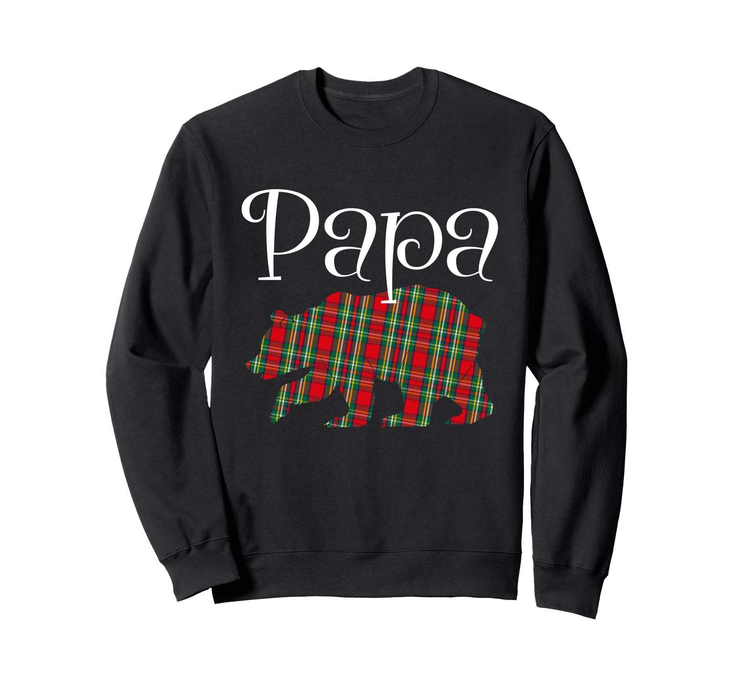 Buffalo Plaid Papa Bear Family Sweatshirt - Streetwear Style for Adults - T-Shirt, Sweatshirt, Hoodie