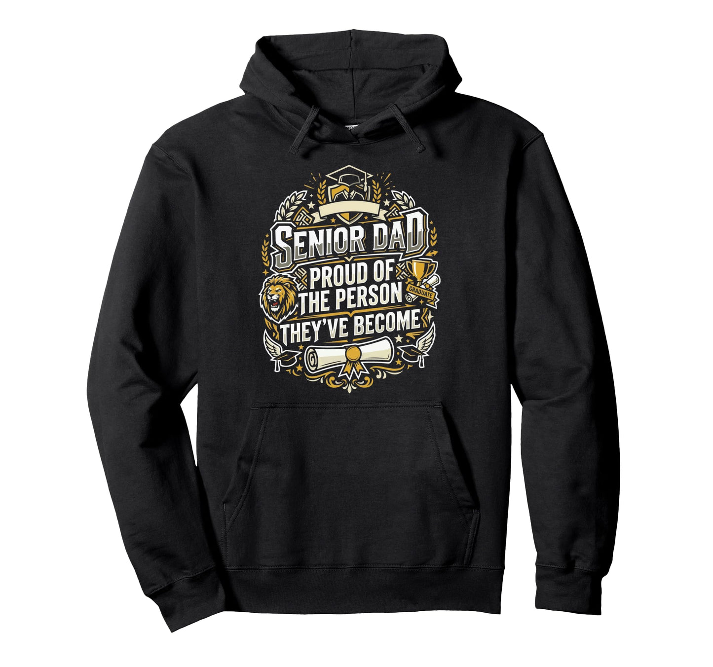 High School Senior Dad Classroom Hoodie - Graphic Print for Adults - T-Shirt, Sweatshirt, Hoodie