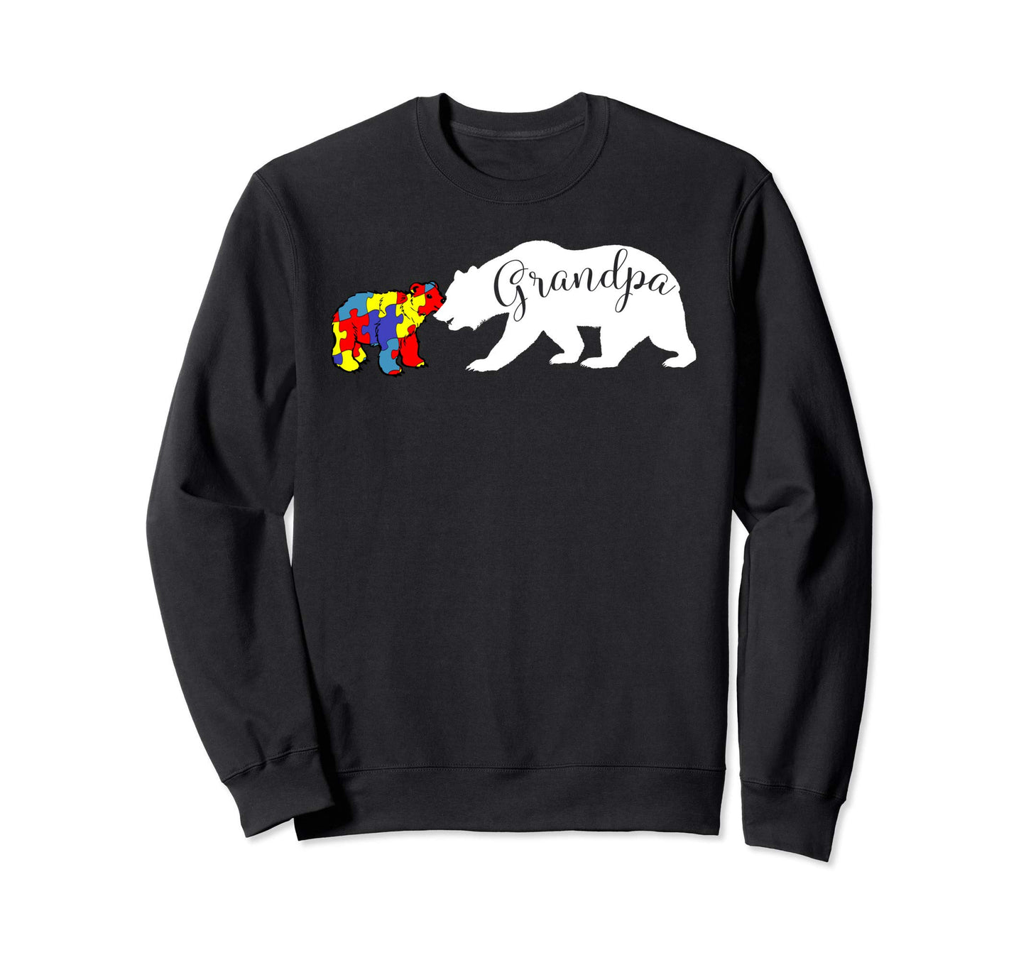 Grandpa Bear Autism Awareness Sweatshirt - Fun Novelty Design Men Women - T-Shirt, Sweatshirt, Hoodie