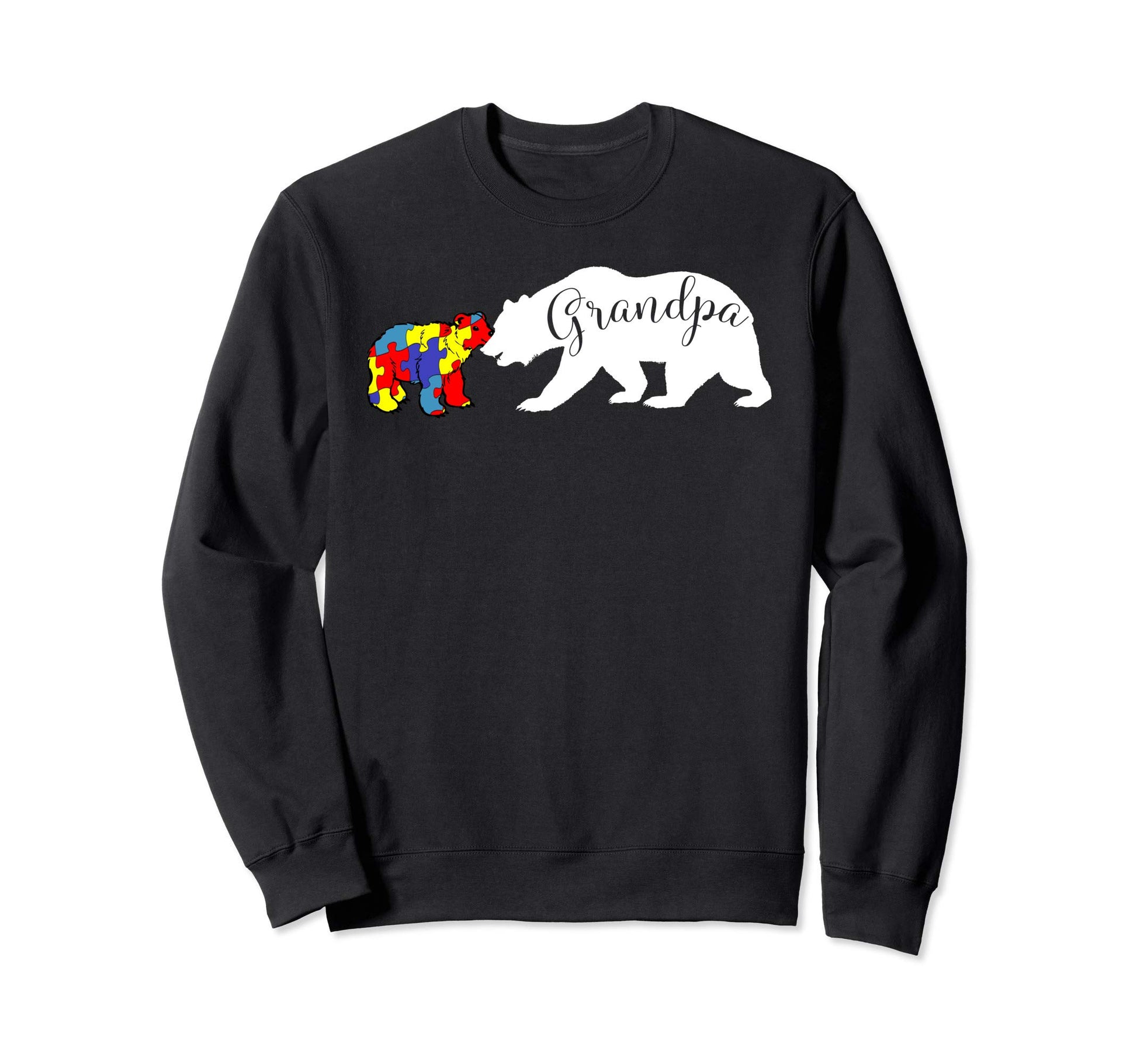 Grandpa Bear Autism Awareness Sweatshirt - Fun Novelty Design Men Women - T-Shirt, Sweatshirt, Hoodie