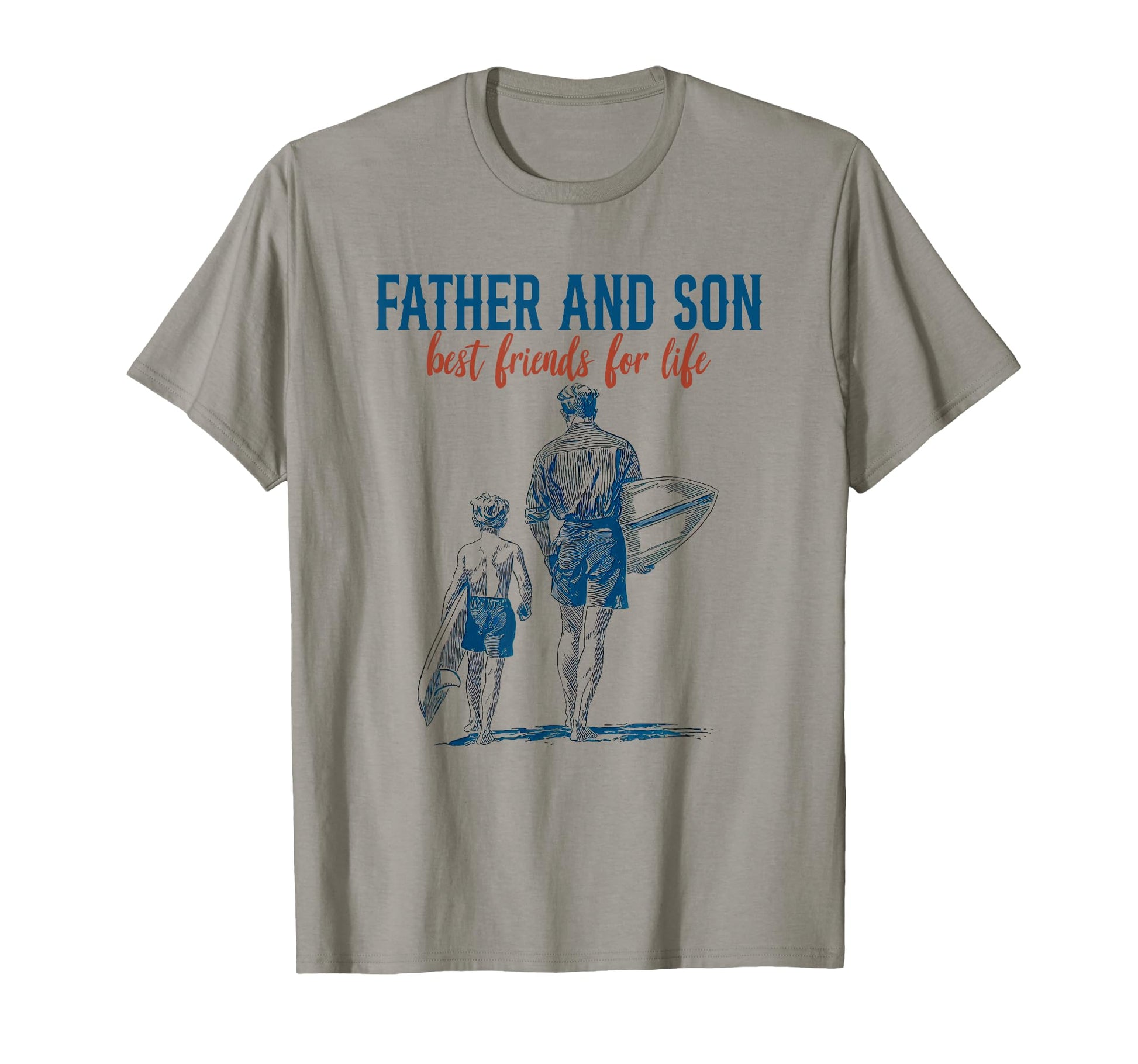 Father Son Matching Surfboarding T-Shirt - Custom Art Print for Adults - T-Shirt, Sweatshirt, Hoodie
