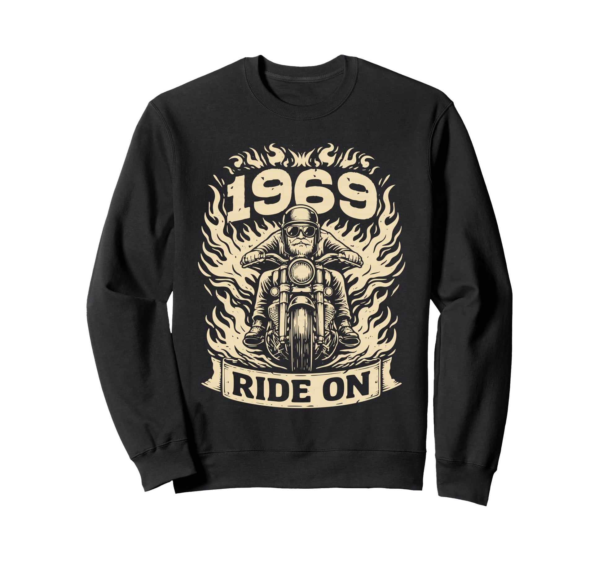 Biker 1969 Ride Birthday Motorcycle Sweatshirt - Trendy Graphic Men Women - T-Shirt, Sweatshirt, Hoodie