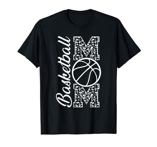 Basketball Mom Leopard Cheetah Proud T-Shirt - Custom Art Print for Adults - T-Shirt, Sweatshirt, Hoodie