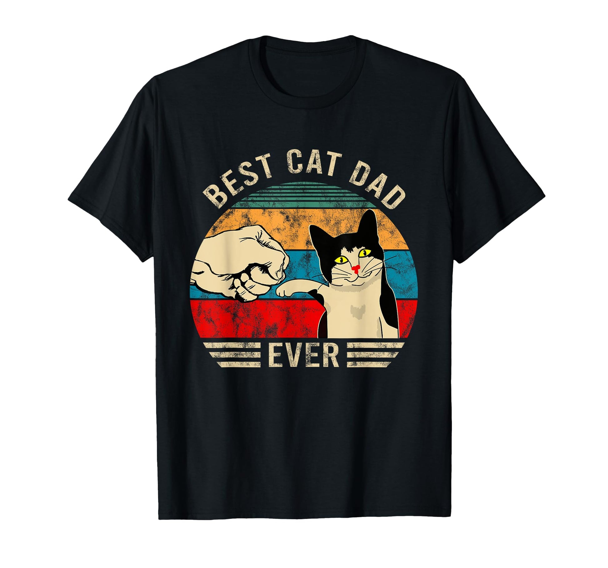 Best Cat Dad Ever Bump T-Shirt - Custom Art Print Unisex - T-Shirt, Sweatshirt, Hoodie
