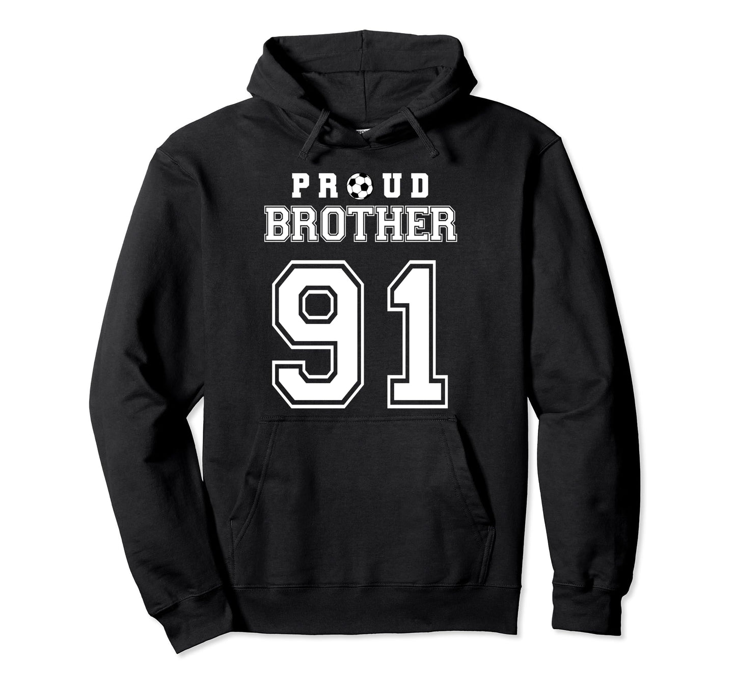 Number 91 Custom Proud Soccer Futbol Hoodie - Minimalist Print Men Women - T-Shirt, Sweatshirt, Hoodie