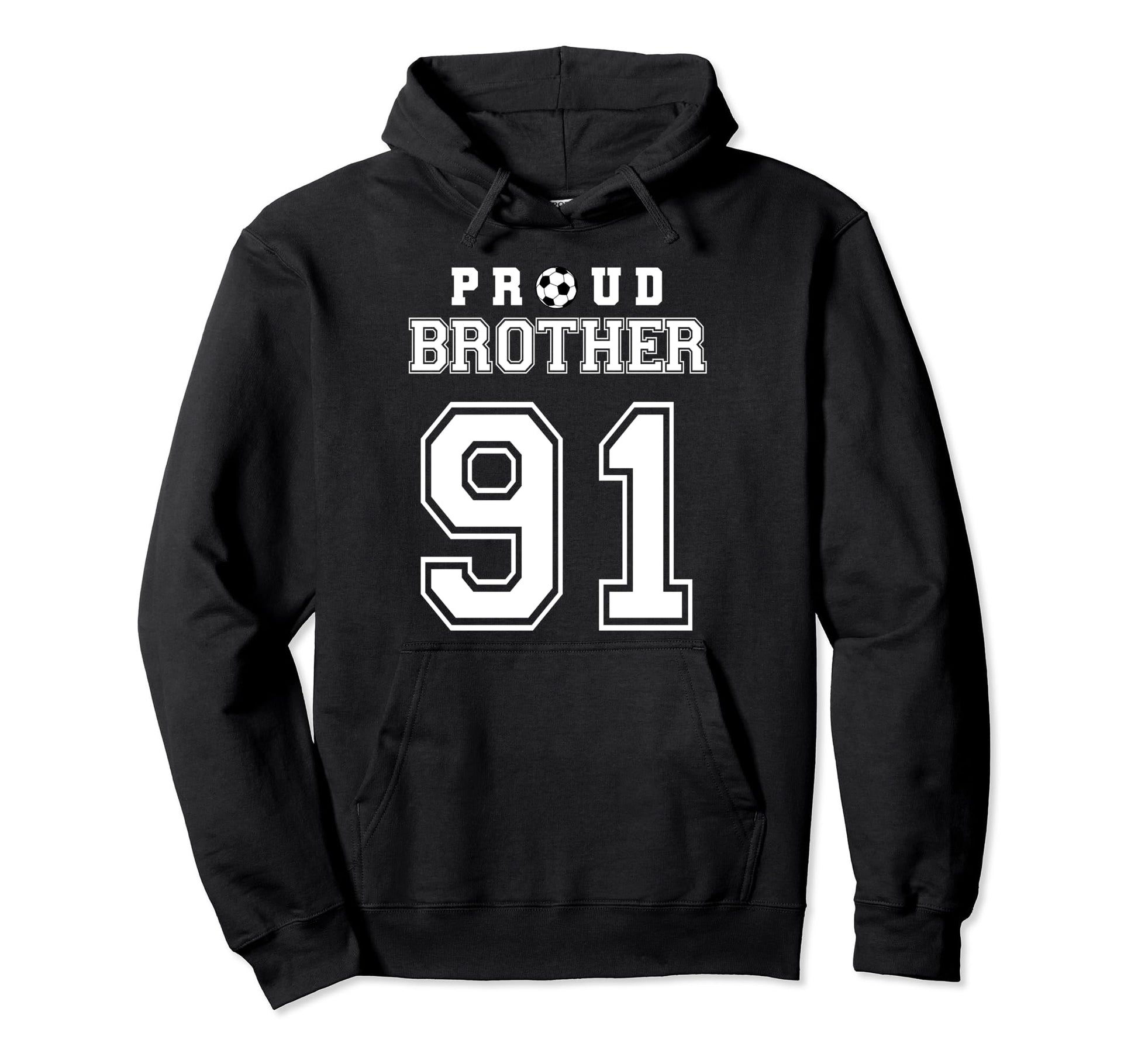 Number 91 Custom Proud Soccer Futbol Hoodie - Minimalist Print Men Women - T-Shirt, Sweatshirt, Hoodie
