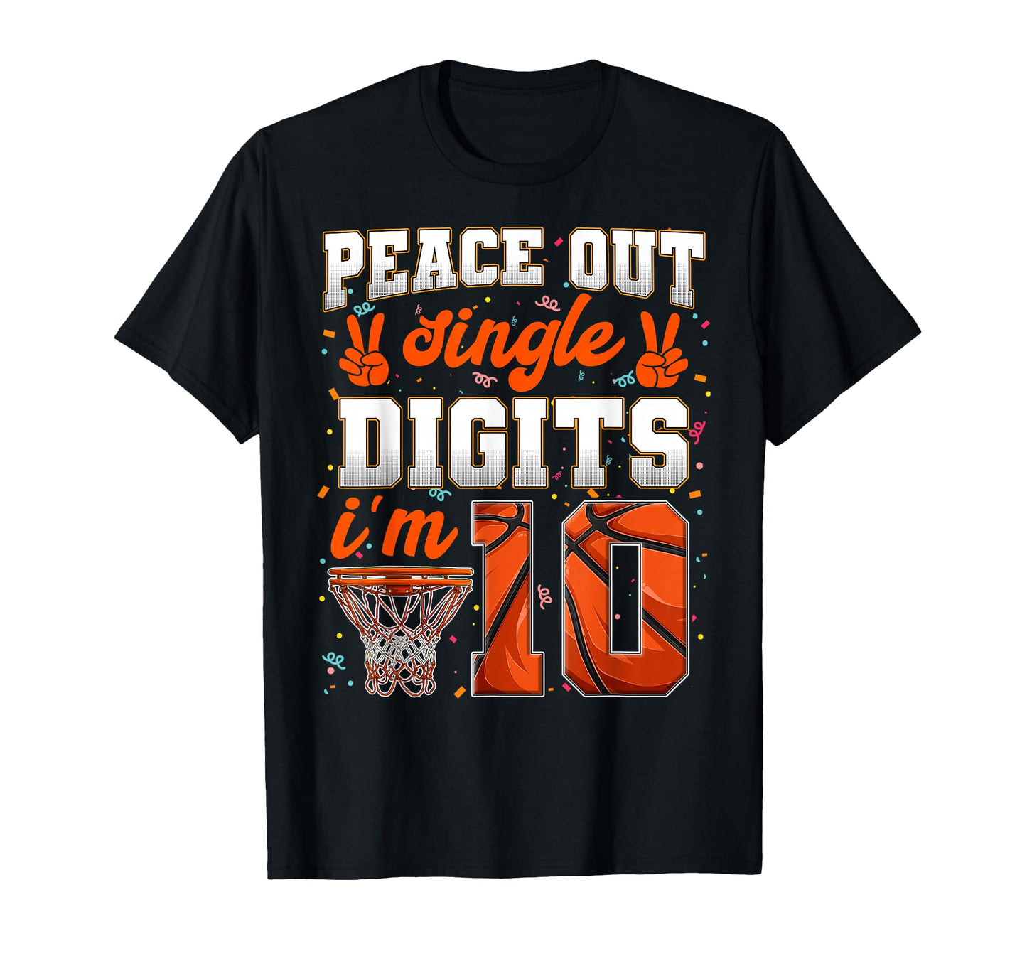 Peace Out Single Digits 10Th Birthday T-Shirt - Trendy Graphic Men Women - T-Shirt, Sweatshirt, Hoodie