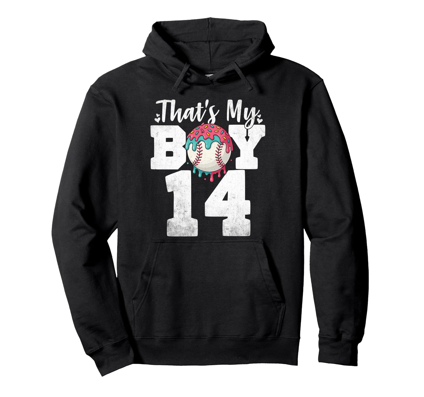 Thats My Baseball 14 Number Mom Dad 14 Hoodie - Casual Everyday Wear Unisex - T-Shirt, Sweatshirt, Hoodie