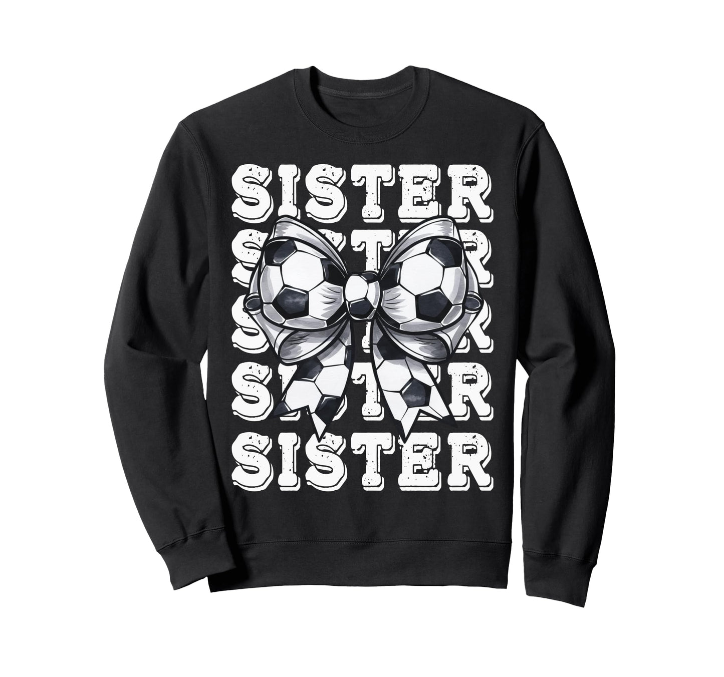 Coquette Soccer Sister Matching Sweatshirt - Minimalist Print Men Women - T-Shirt, Sweatshirt, Hoodie