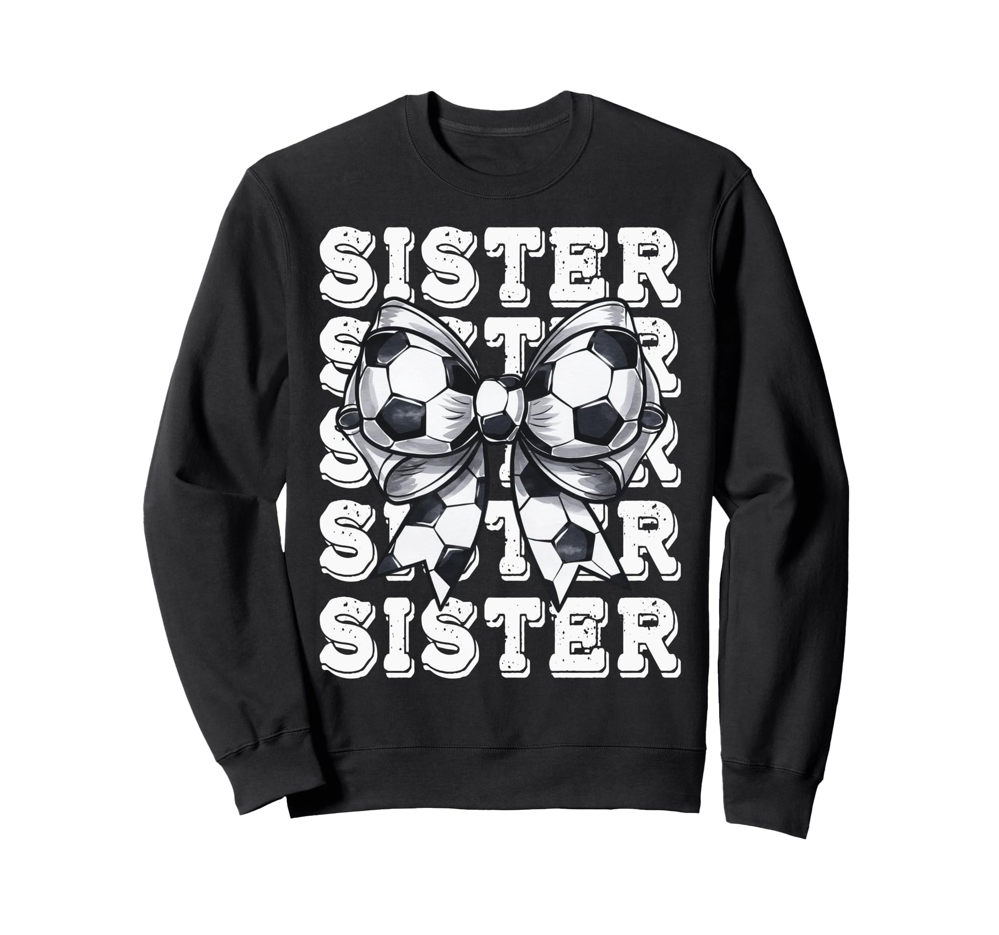 Coquette Soccer Sister Matching Sweatshirt - Minimalist Print Men Women - T-Shirt, Sweatshirt, Hoodie