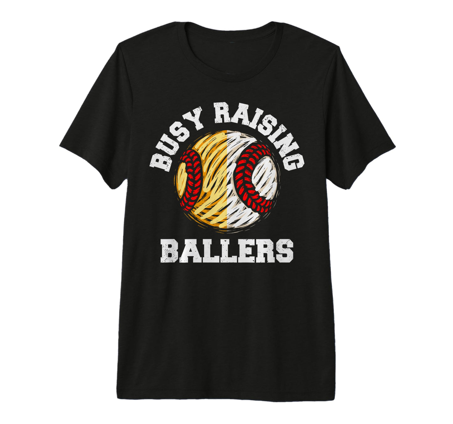 Busy Raising Ballers Funny Baseball T-Shirt - Minimalist Print Men Women - T-Shirt, Sweatshirt, Hoodie