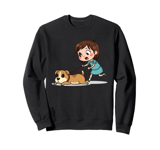 And Her Dog Funny Sweatshirt - Graphic Print Men Women - T-Shirt, Sweatshirt, Hoodie