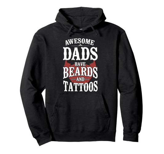 Beard Lover Bearded Dad Awesome Dads Hoodie - Novelty Apparel for Adults - T-Shirt, Sweatshirt, Hoodie