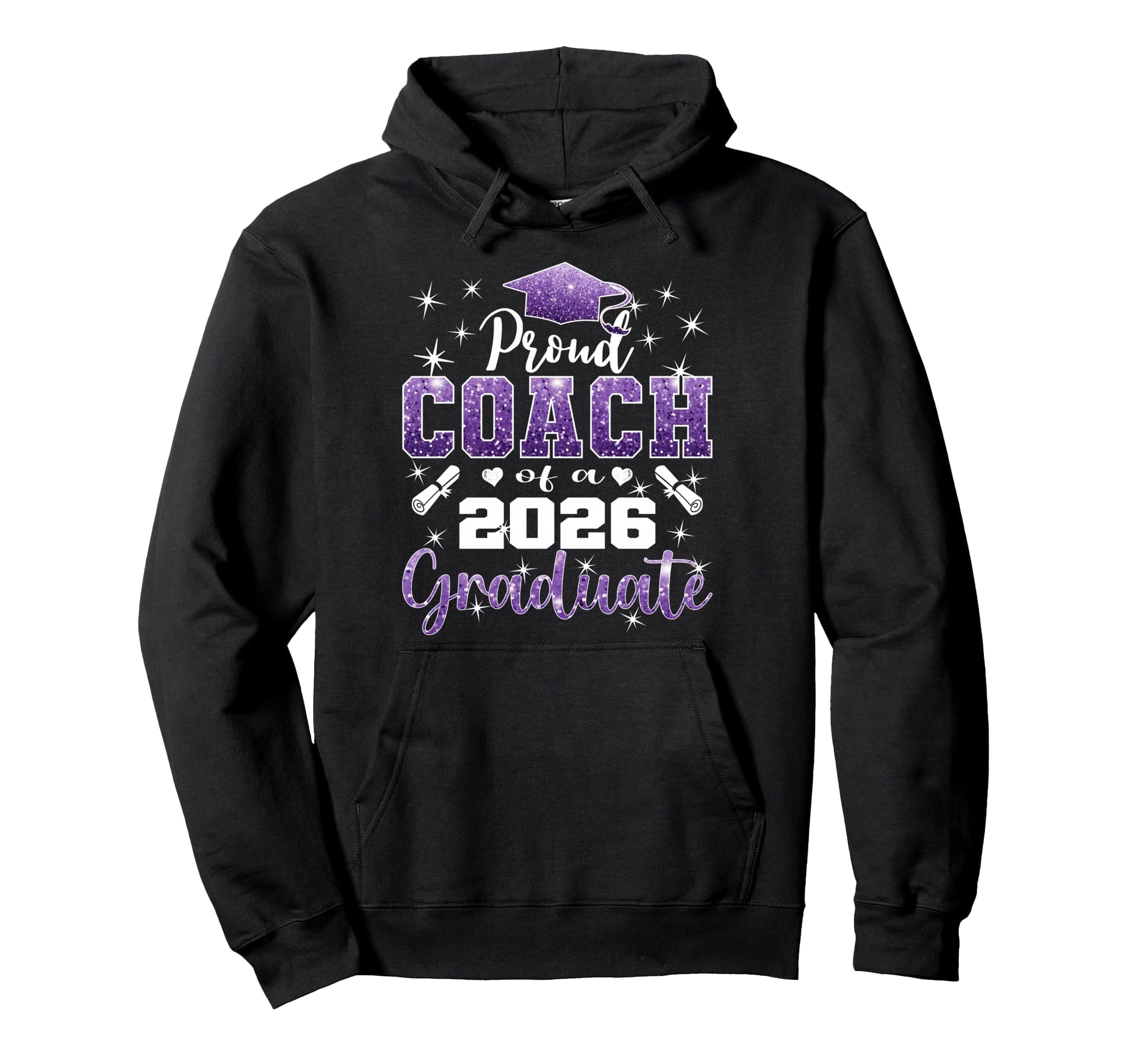 Super Proud Coach 2026 Graduate Senior Hoodie - Unique Graphic for Adults - T-Shirt, Sweatshirt, Hoodie
