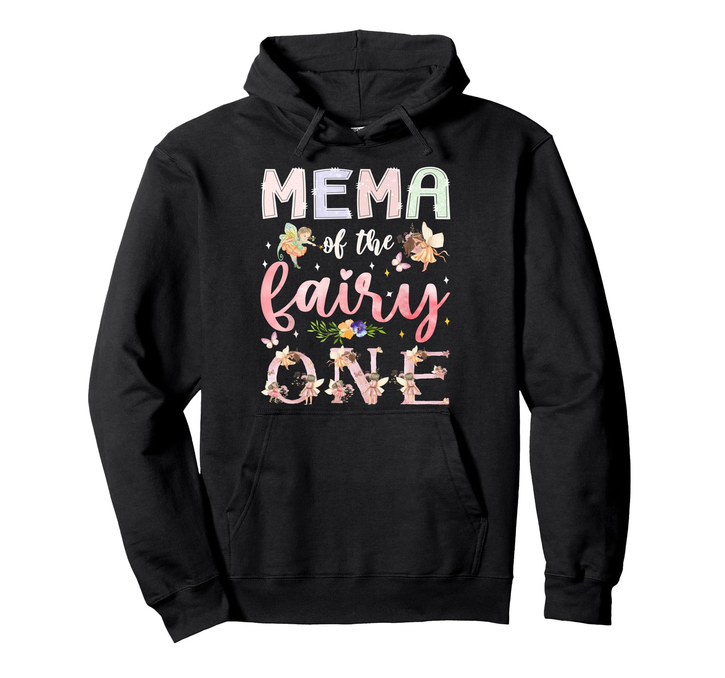 Mema Fairy One 1St Birthday Family Hoodie - Casual Everyday Wear Unisex - T-Shirt, Sweatshirt, Hoodie