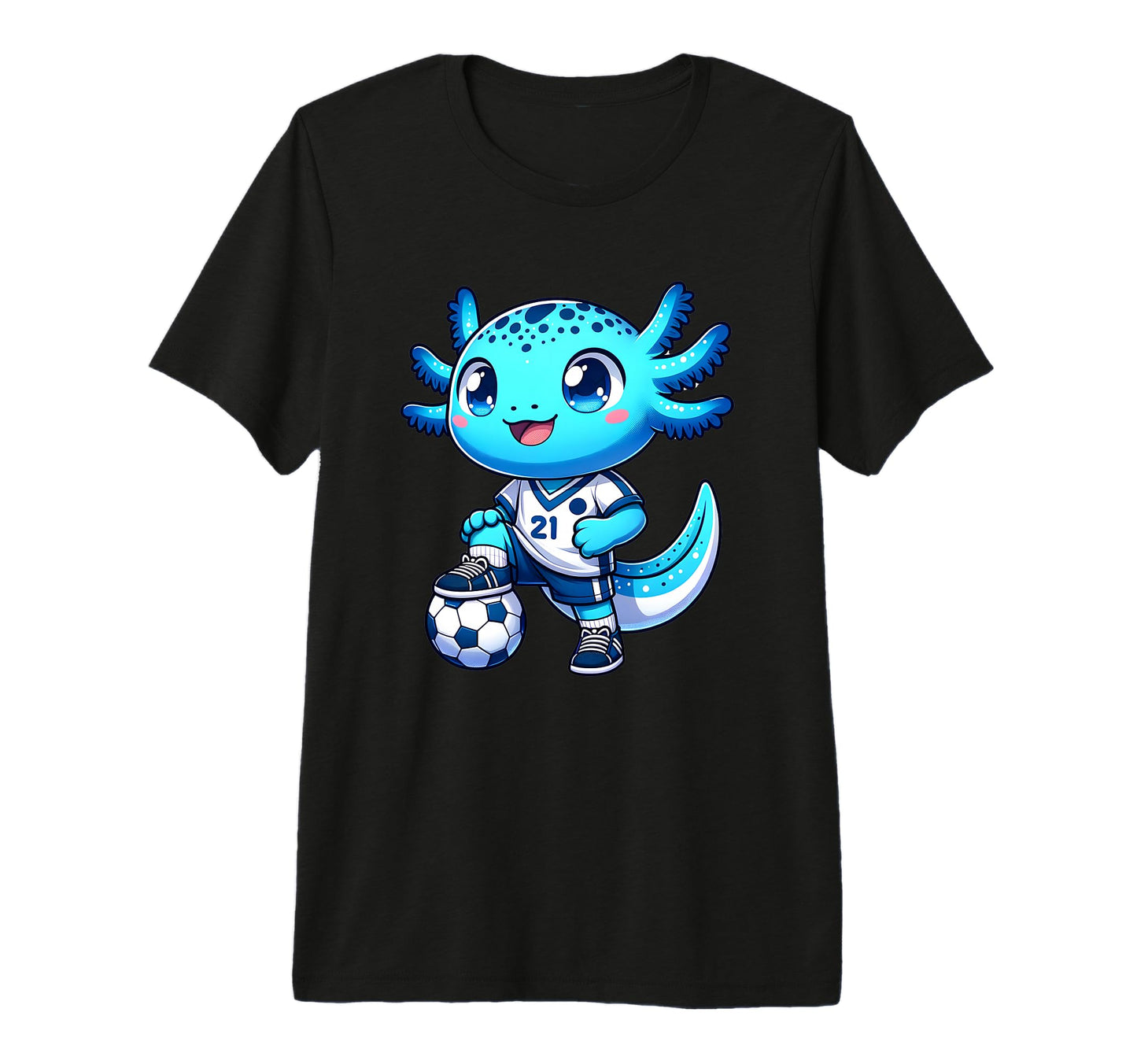 Funny Axolotl Soccer Player T-Shirt - Casual Everyday Wear for Adults - T-Shirt, Sweatshirt, Hoodie