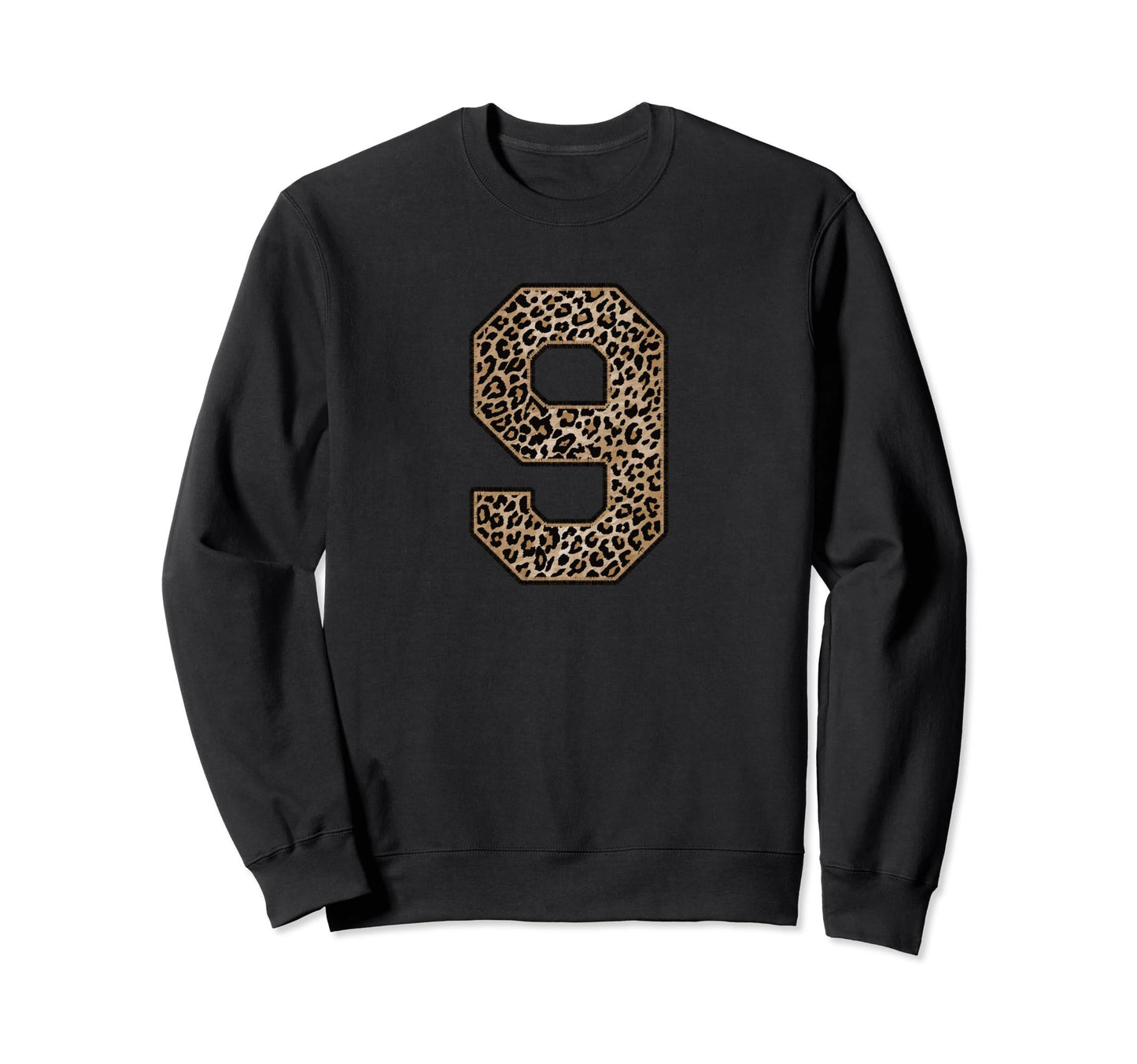 Leopard Number 9 Athlete Sports Sweatshirt - Aesthetic Graphic Men Women - T-Shirt, Sweatshirt, Hoodie