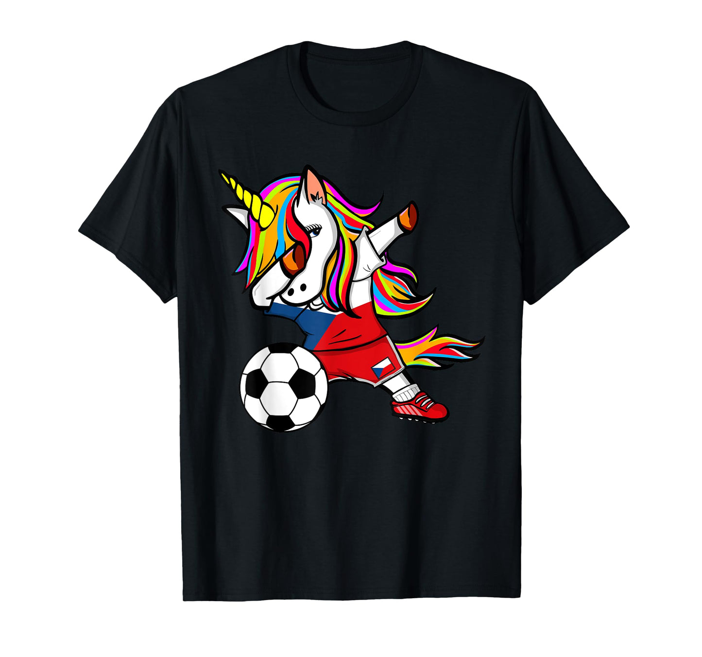 Dabbing Unicorn Czech Republic T-Shirt - Fun Novelty Design Men Women - T-Shirt, Sweatshirt, Hoodie