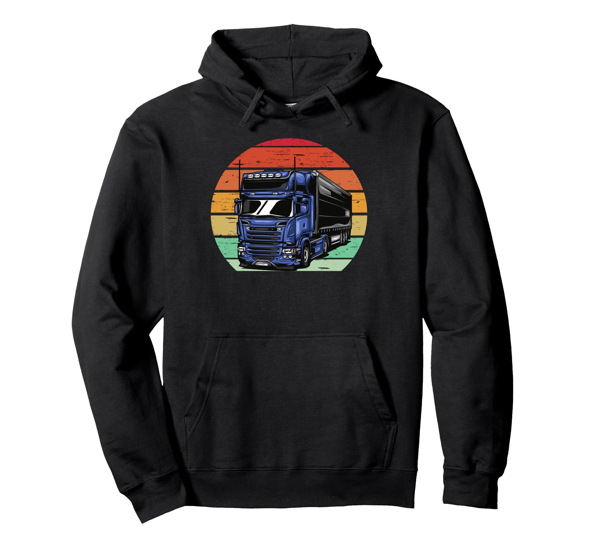 Truck Driver Art Dad Grandpa Trucking Hoodie - Trendy Graphic for Adults - T-Shirt, Sweatshirt, Hoodie