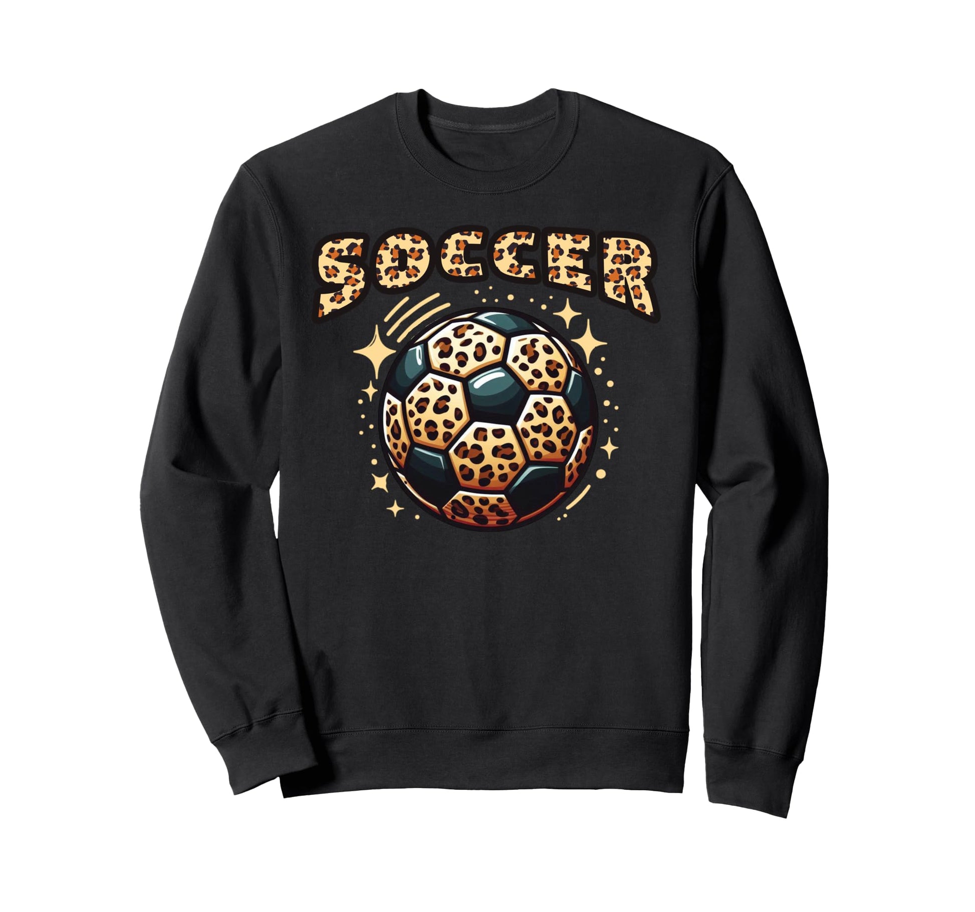 Soccer Ball Leopard Sweatshirt - Aesthetic Graphic for Adults - T-Shirt, Sweatshirt, Hoodie