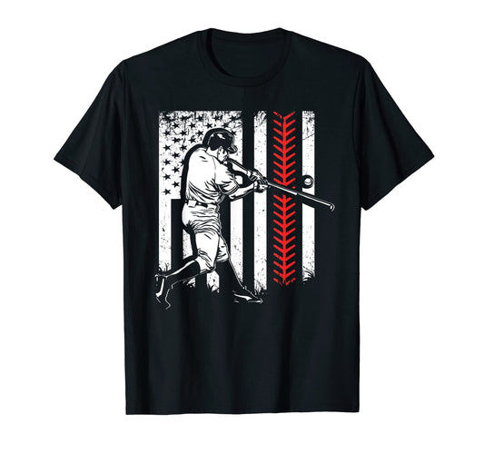 American Flag Baseball Flag Dad Mom T-Shirt - Streetwear Style Men Women - T-Shirt, Sweatshirt, Hoodie