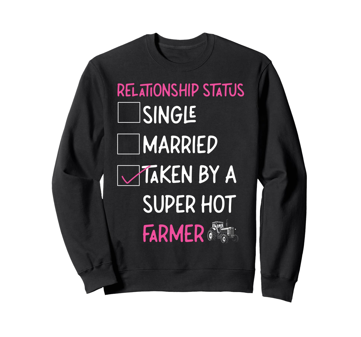 Farming Farmer Girlfriend Tractor Sweatshirt - Minimalist Print Unisex - T-Shirt, Sweatshirt, Hoodie