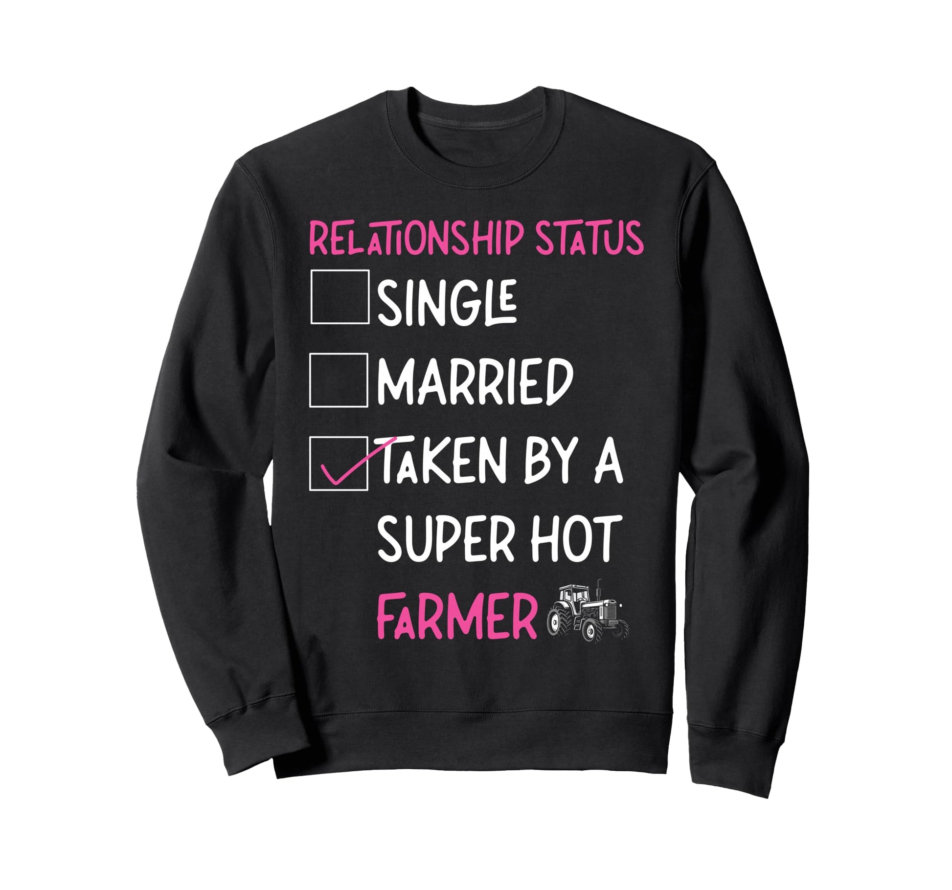 Farming Farmer Girlfriend Tractor Sweatshirt - Minimalist Print Unisex - T-Shirt, Sweatshirt, Hoodie