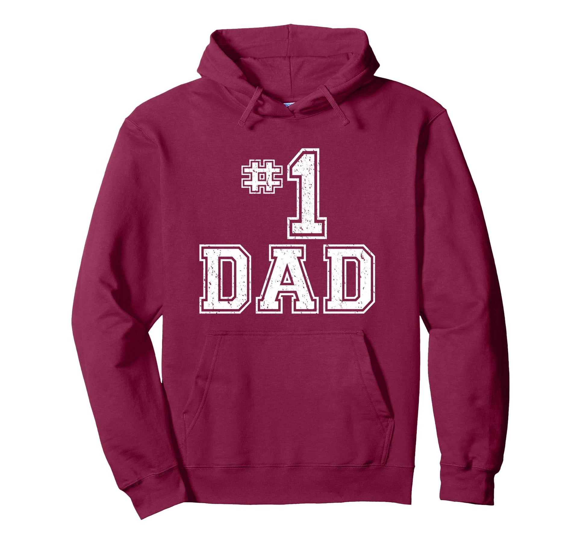 1 Dad Number One Fathers Day Dad Hoodie - Novelty Apparel for Adults - T-Shirt, Sweatshirt, Hoodie