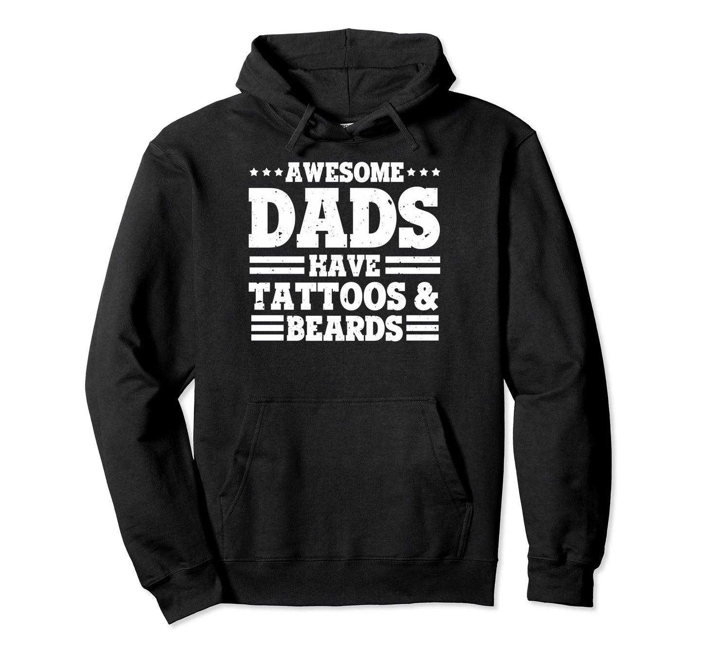 Tattooed Dads Dad Beard Awesome Dads Hoodie - Minimalist Print for Adults - T-Shirt, Sweatshirt, Hoodie