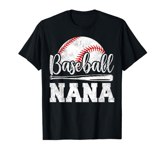 Baseball Nana Baseball Player Game T-Shirt - Custom Art Print Men Women - T-Shirt, Sweatshirt, Hoodie