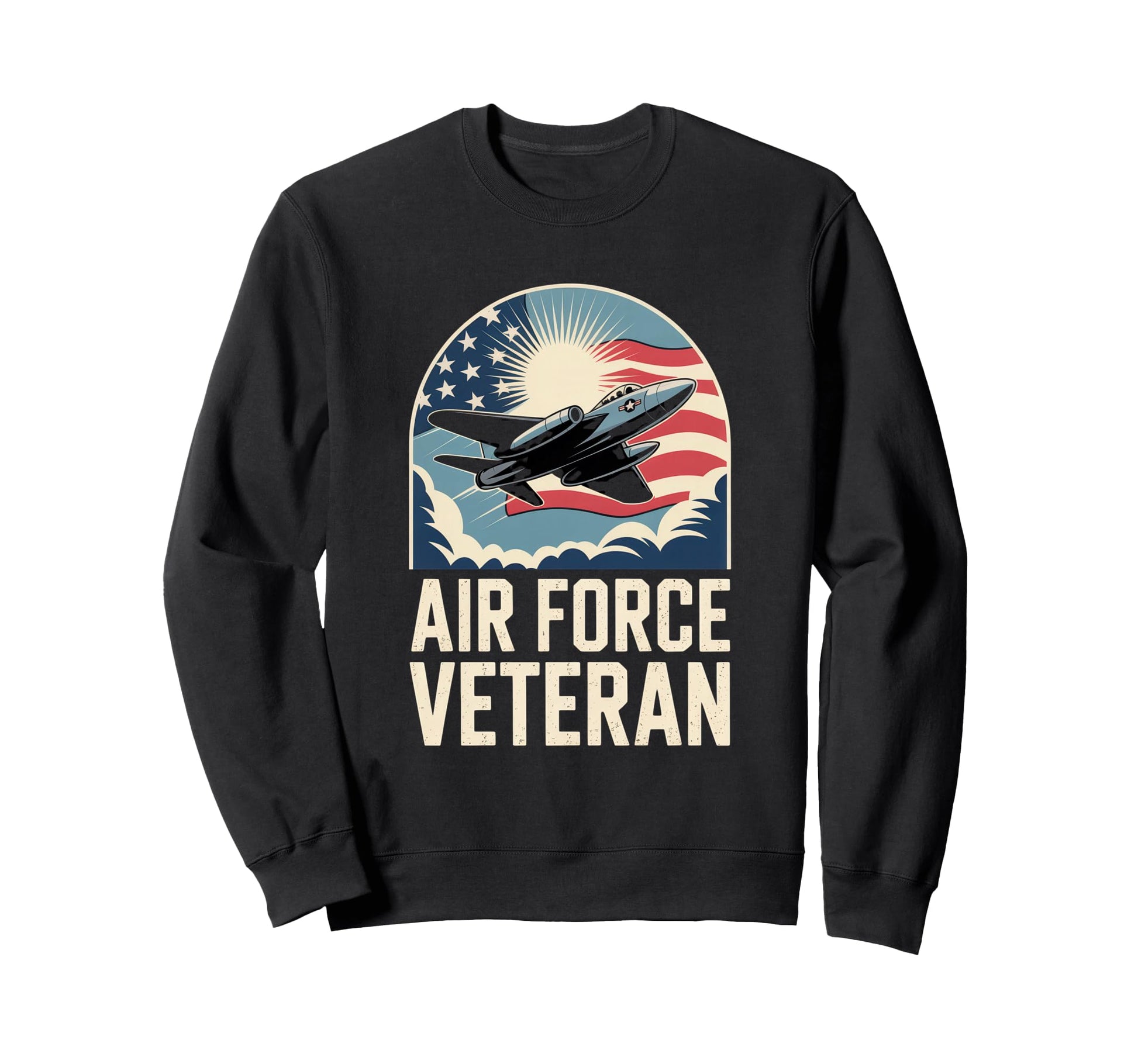 Air Force Veteran Us American Flag Sweatshirt - Streetwear Style Unisex - T-Shirt, Sweatshirt, Hoodie