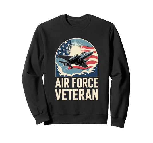 Air Force Veteran Us American Flag Sweatshirt - Streetwear Style Unisex - T-Shirt, Sweatshirt, Hoodie