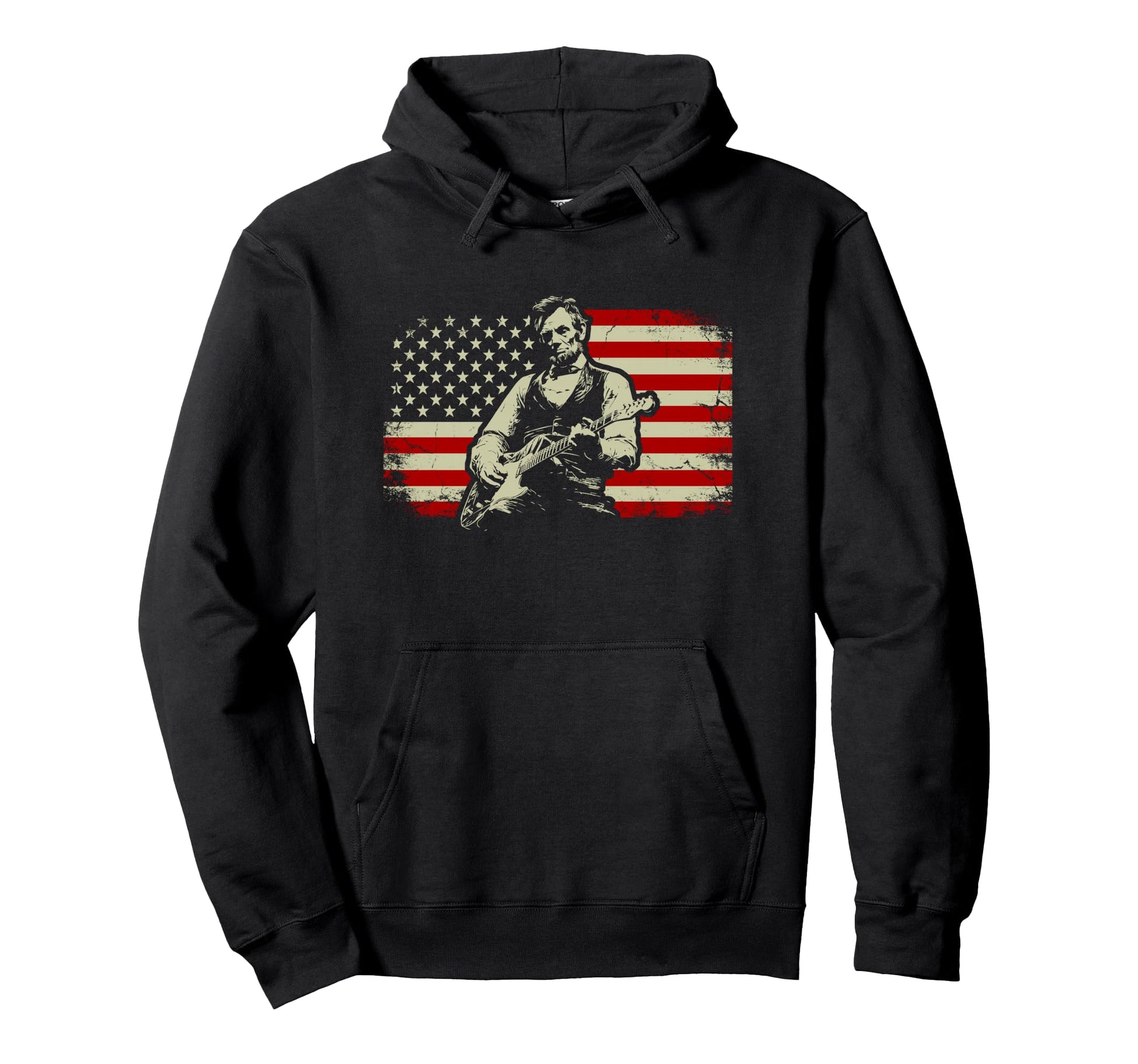 Abraham Lincoln Abe Lincoln Playing Hoodie - Fun Novelty Design Men Women - T-Shirt, Sweatshirt, Hoodie