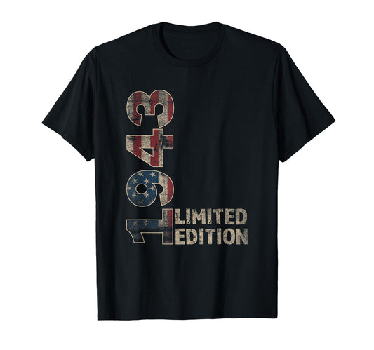 83Th Birthday Gift Born 1943 Turning 83 T-Shirt - Custom Art Print Unisex - T-Shirt, Sweatshirt, Hoodie