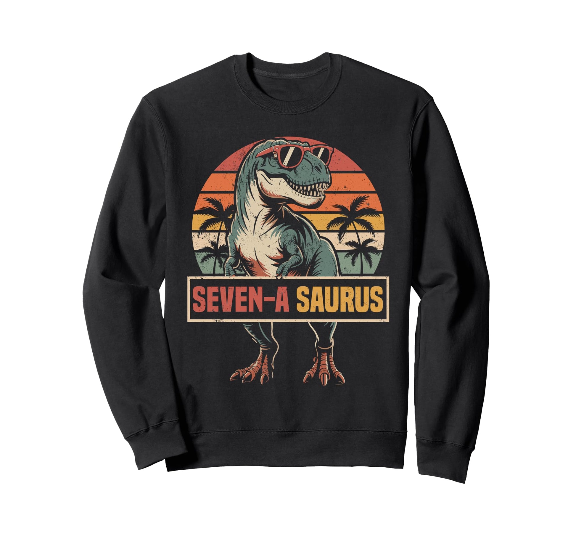 Seven Saurus Dinosaur Family Match Sweatshirt - Custom Art Print Unisex - T-Shirt, Sweatshirt, Hoodie